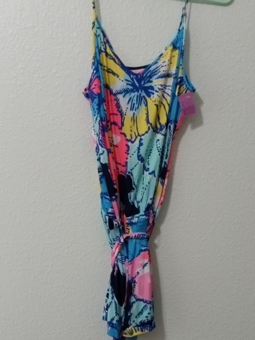 Lilly Pulitzer Pink and Blue Deana Romper - Picture 2 of 7